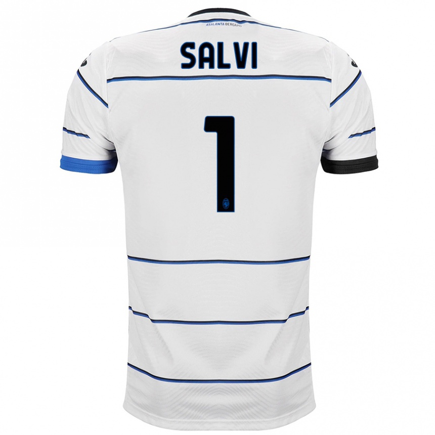 メンズフットボールマルゲリータ・サルヴィ#1白アウェイシャツ2023/24ジャージーユニフォーム