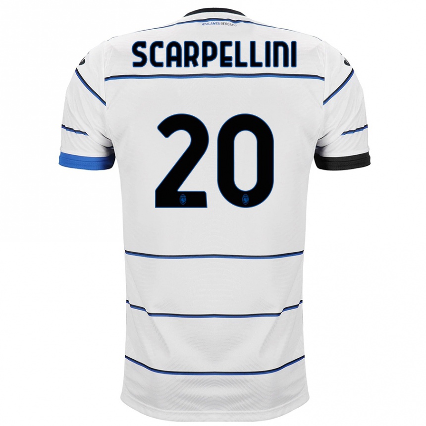 メンズフットボールアンドレア・スカルペリーニ#20白アウェイシャツ2023/24ジャージーユニフォーム