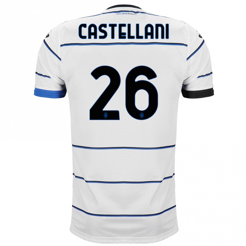 メンズフットボールエレオノーラ・カステラーニ#26白アウェイシャツ2023/24ジャージーユニフォーム