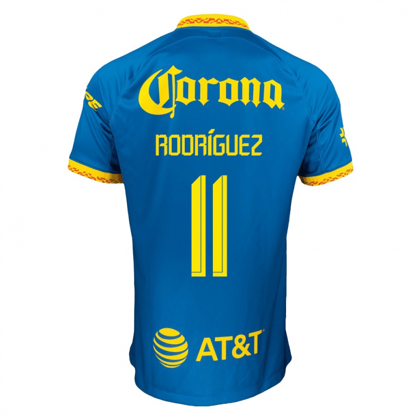 メンズフットボールジョナタン・ロドリゲス#11青アウェイシャツ2023/24ジャージーユニフォーム