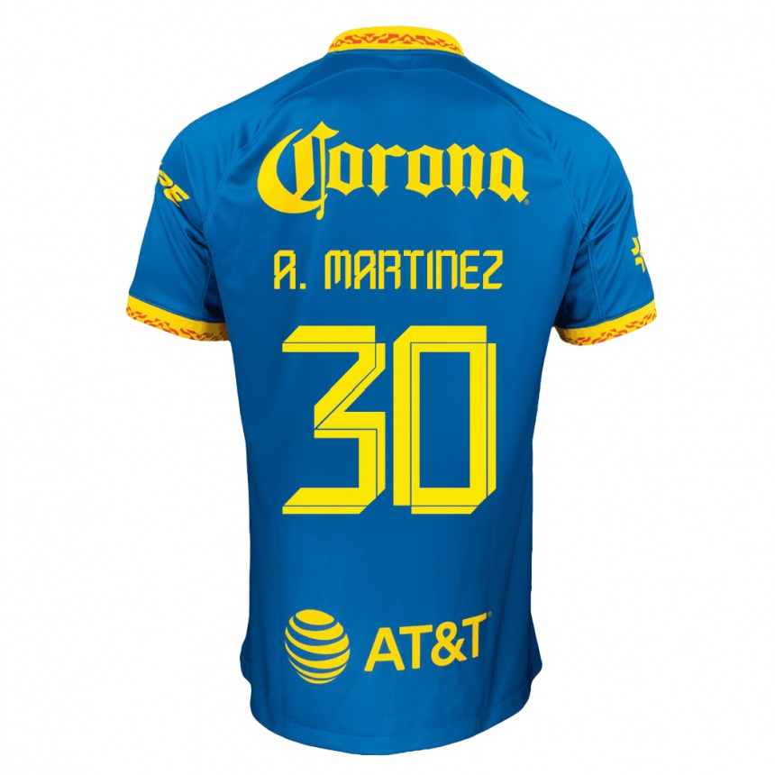 メンズフットボールアルトゥーロ・マルティネス#30青アウェイシャツ2023/24ジャージーユニフォーム