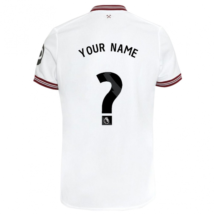 レディースフットボールあなたの名前#0白アウェイシャツ2023/24ジャージーユニフォーム