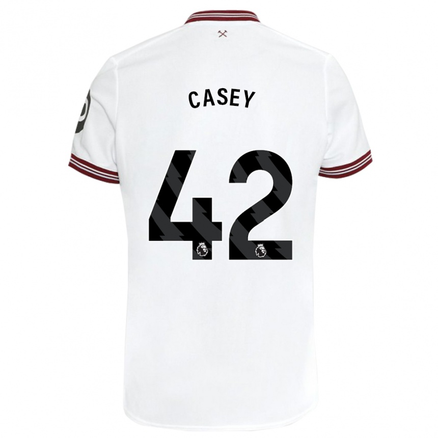 レディースフットボールケラン・ケイシー#42白アウェイシャツ2023/24ジャージーユニフォーム