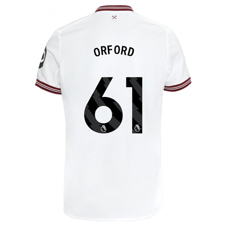 レディースフットボールルイス・オーフォード#61白アウェイシャツ2023/24ジャージーユニフォーム