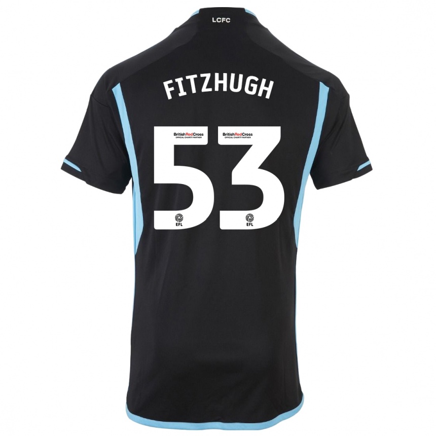 レディースフットボールイーサン・マイケル・フィッツヒュー#53黒アウェイシャツ2023/24ジャージーユニフォーム