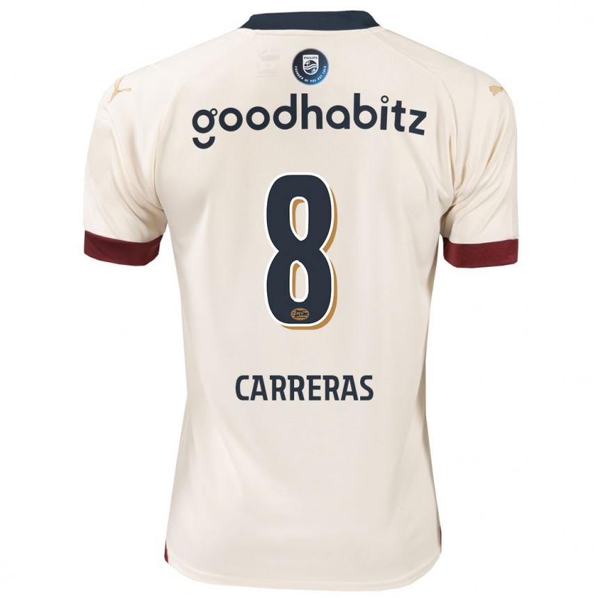 レディースフットボールジョージナ・カレーラス#8オフホワイトアウェイシャツ2023/24ジャージーユニフォーム