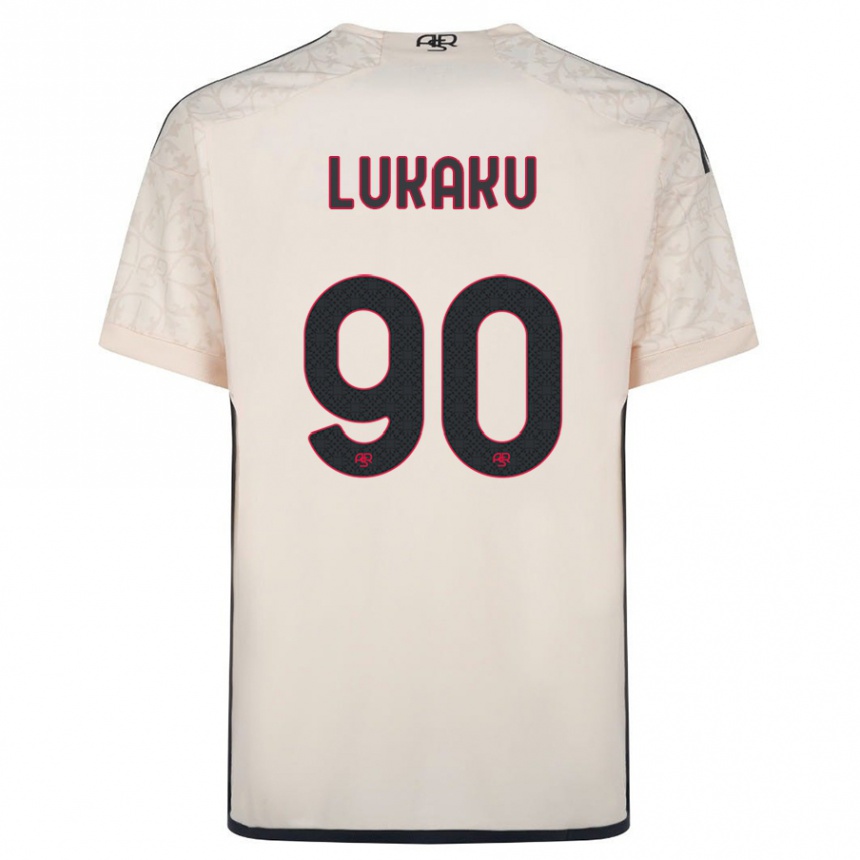 レディースフットボールロメル・ルカク#90オフホワイトアウェイシャツ2023/24ジャージーユニフォーム