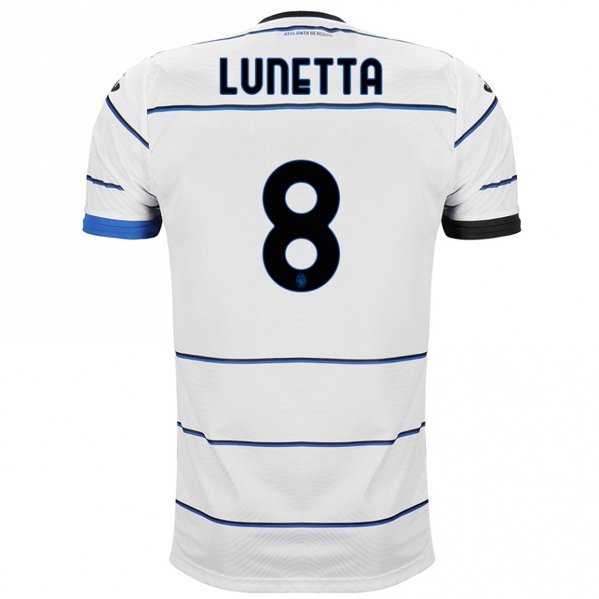 レディースフットボールガブリエル・ルネッタ #8白アウェイシャツ2023/24ジャージーユニフォーム