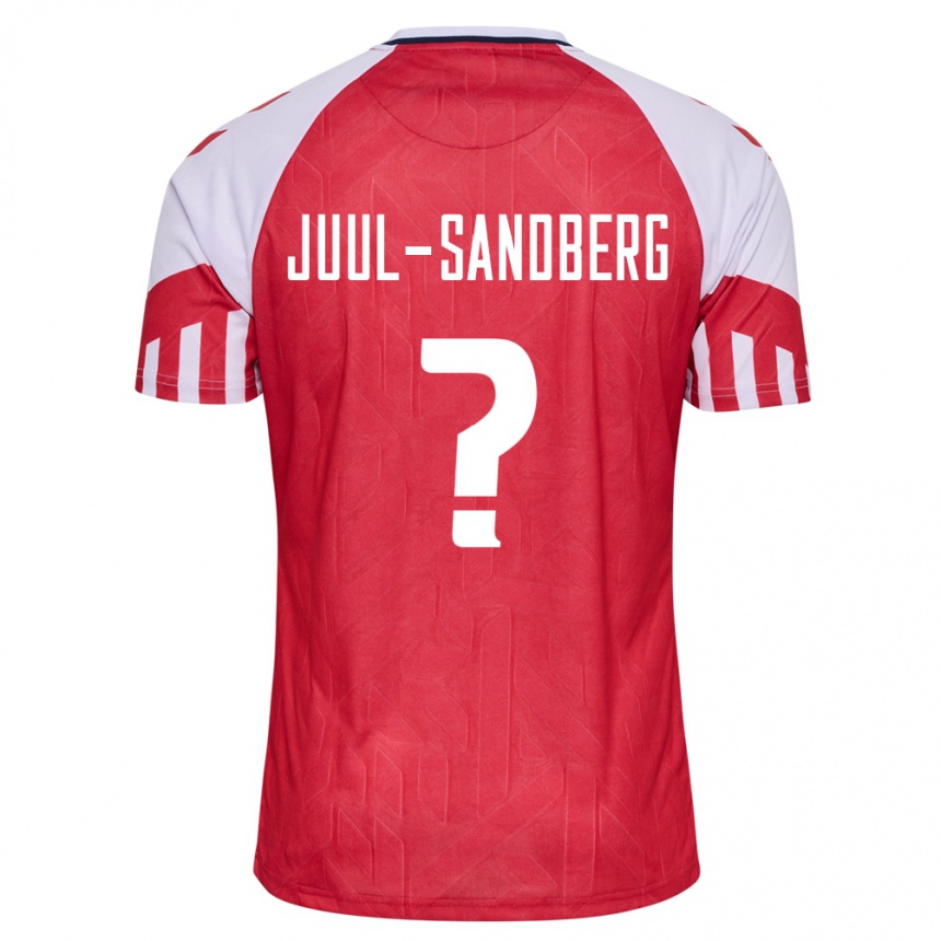 キッズフットボールデンマークニコライ・ジュール・サンドバーグ#0赤ホームシャツ24-26ジャージーユニフォーム