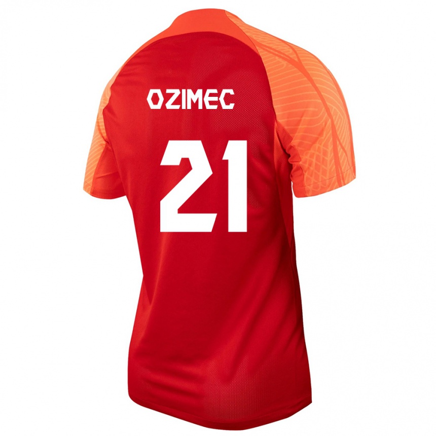 キッズフットボールカナダLucas Ozimec#21オレンジホームシャツ24-26ジャージーユニフォーム