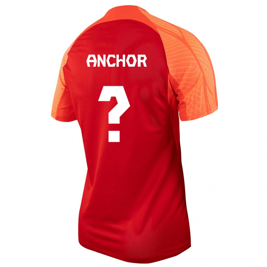 キッズフットボールカナダマックス・アンカー#0オレンジホームシャツ24-26ジャージーユニフォーム