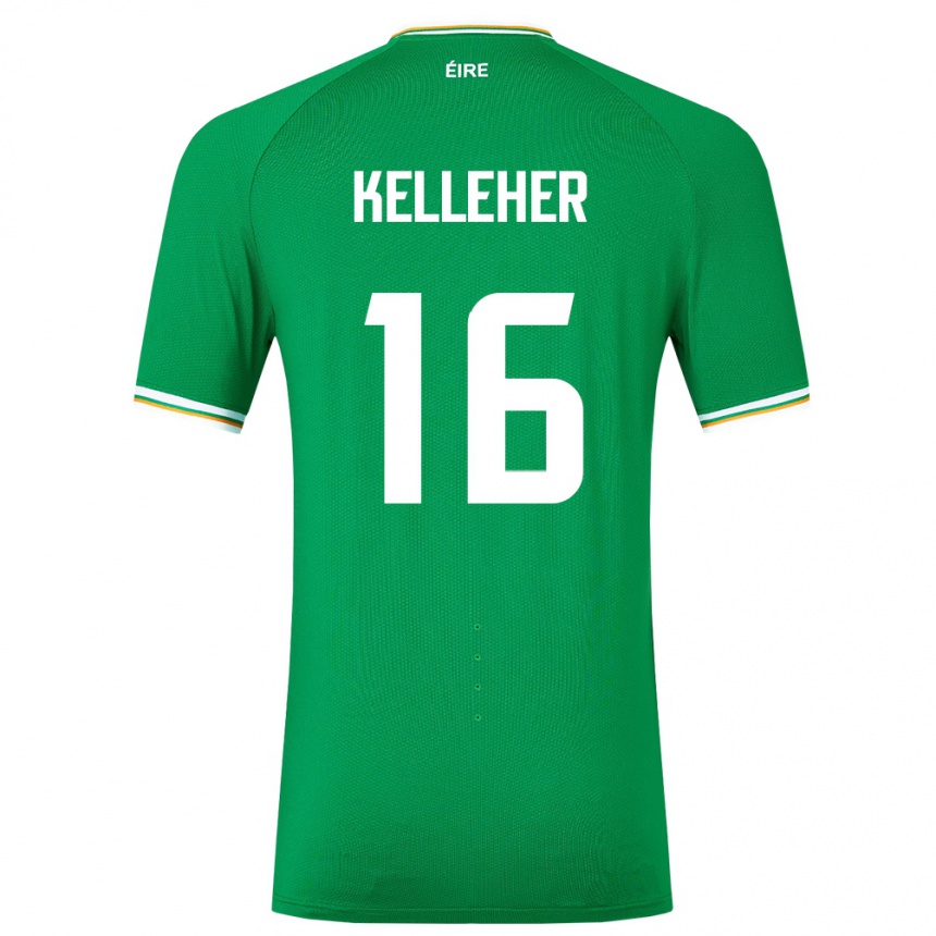 キッズフットボールアイルランド島クィービーン・ケレハー#16緑ホームシャツ24-26ジャージーユニフォーム