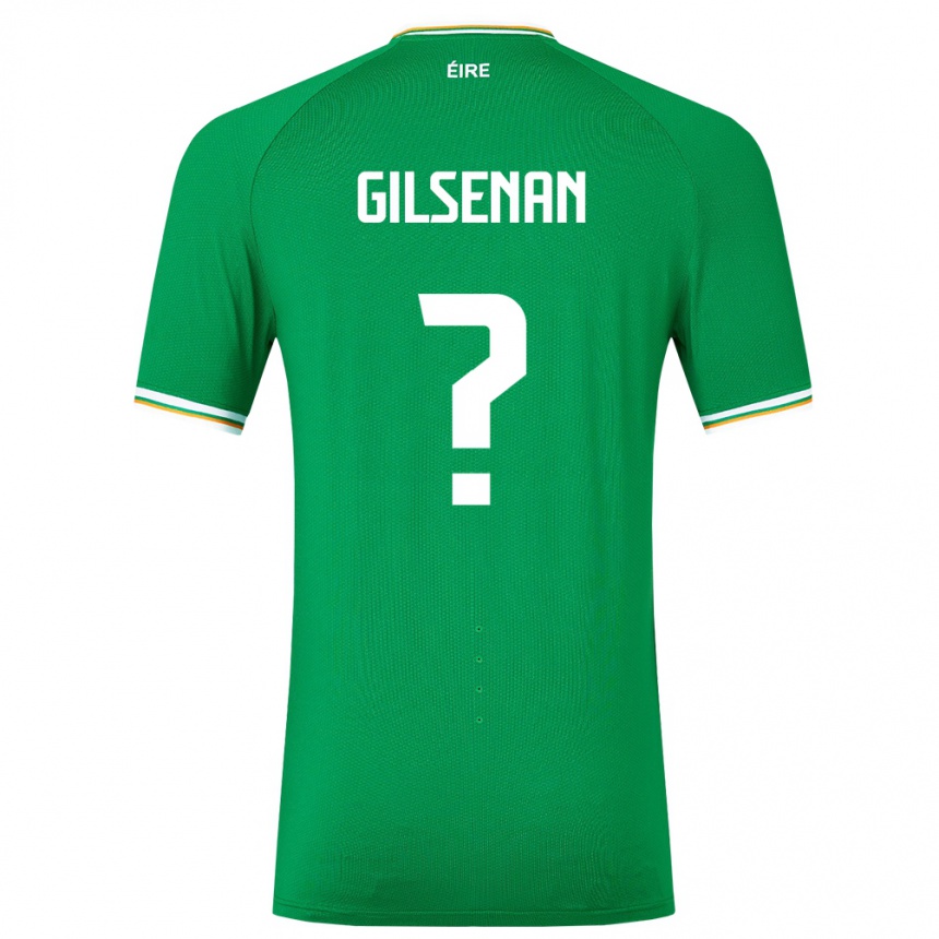 キッズフットボールアイルランド島ザック・ギルセナン#0緑ホームシャツ24-26ジャージーユニフォーム