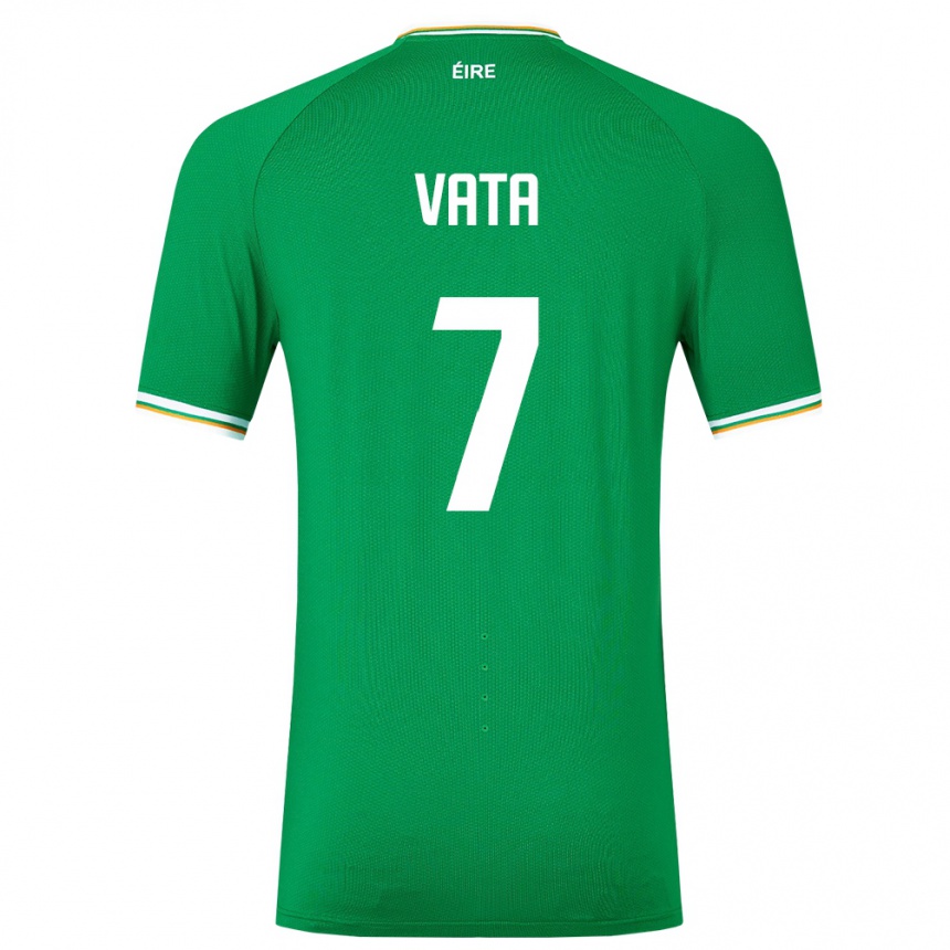 キッズフットボールアイルランド島ロッコ・バタ#7緑ホームシャツ24-26ジャージーユニフォーム
