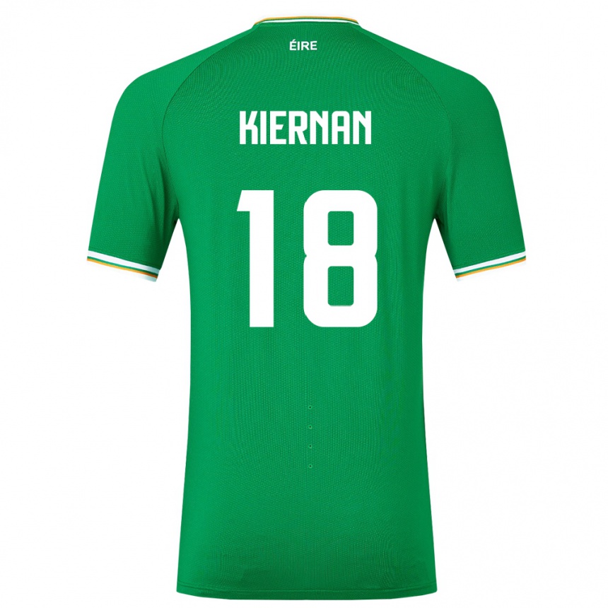 キッズフットボールアイルランド島リアン・キアーナン#18緑ホームシャツ24-26ジャージーユニフォーム