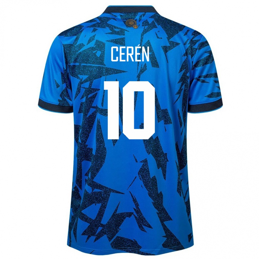 キッズフットボールエルサルバドルブレンダ・セレン#10青ホームシャツ24-26ジャージーユニフォーム