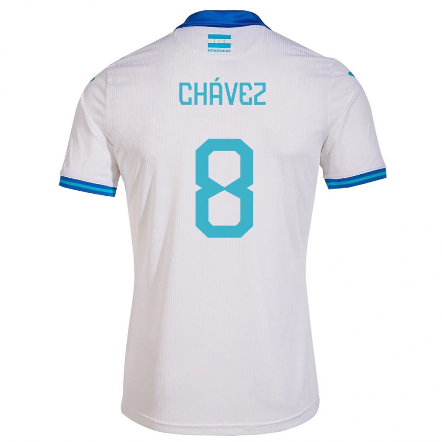 キッズフットボールホンジュラスヘルソン・チャベス#8白ホームシャツ24-26ジャージーユニフォーム