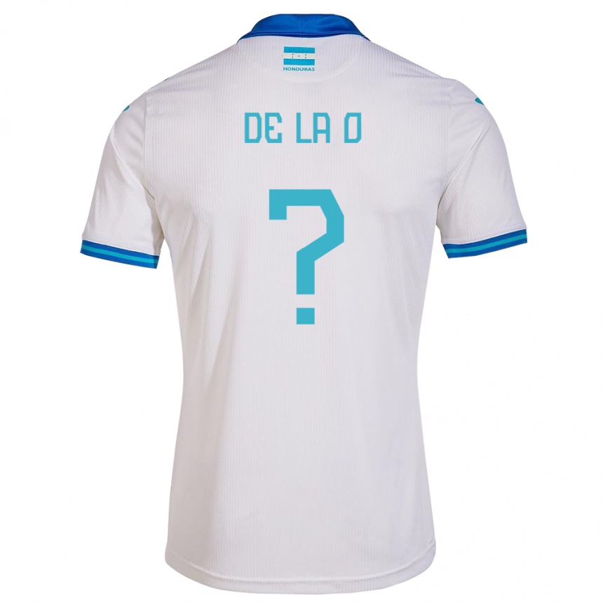 キッズフットボールホンジュラスKerlyn De La O#0白ホームシャツ24-26ジャージーユニフォーム