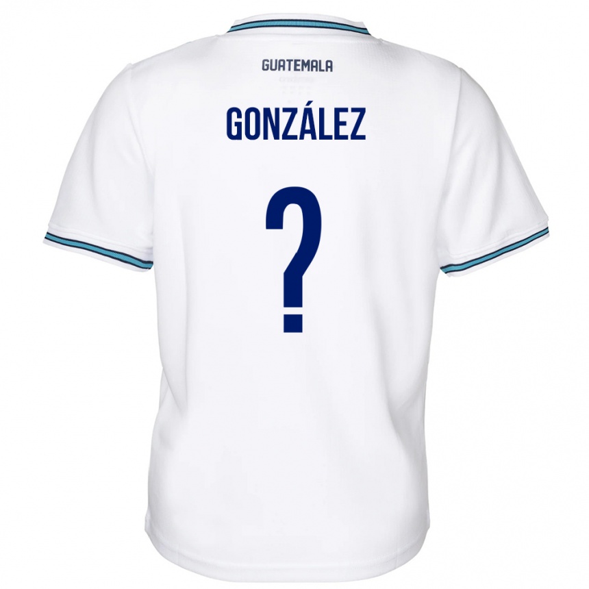 キッズフットボールグアテマラErick González#0白ホームシャツ24-26ジャージーユニフォーム
