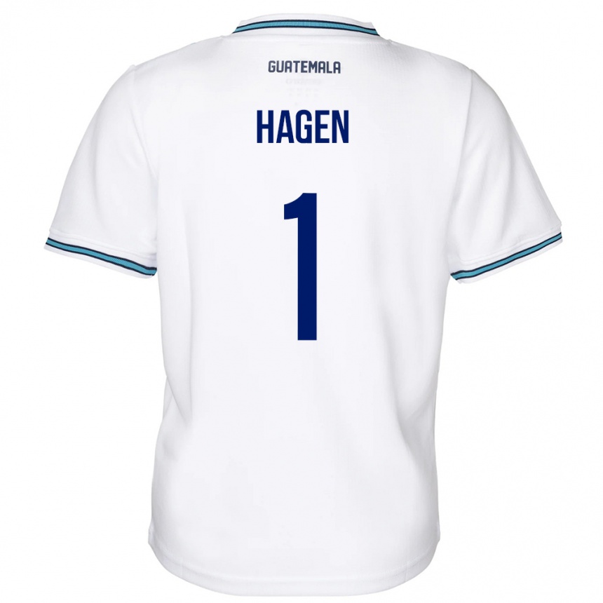 キッズフットボールグアテマラニコラス・ハーゲン#1白ホームシャツ24-26ジャージーユニフォーム