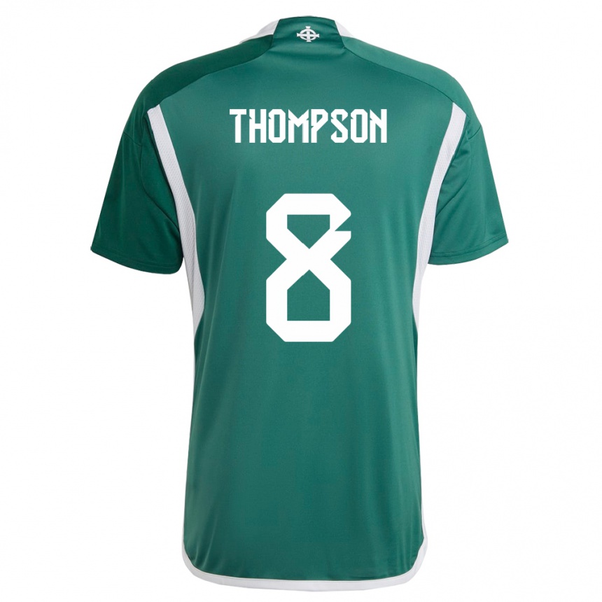 キッズフットボール北アイルランドジョエル・トンプソン#8緑ホームシャツ24-26ジャージーユニフォーム