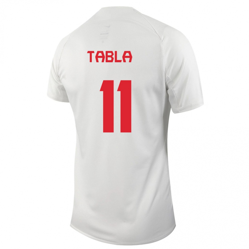 キッズフットボールカナダバル・ジャン=イヴ・タブラ#11白アウェイシャツ24-26ジャージーユニフォーム