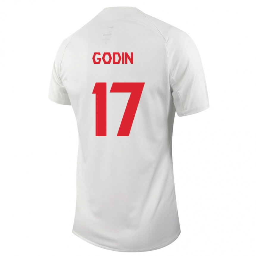 キッズフットボールカナダエティエンヌ・マーク・クロード・ゴーディン#17白アウェイシャツ24-26ジャージーユニフォーム