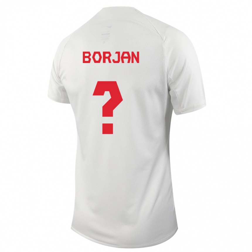 キッズフットボールカナダニコラ・ボルジャン#0白アウェイシャツ24-26ジャージーユニフォーム