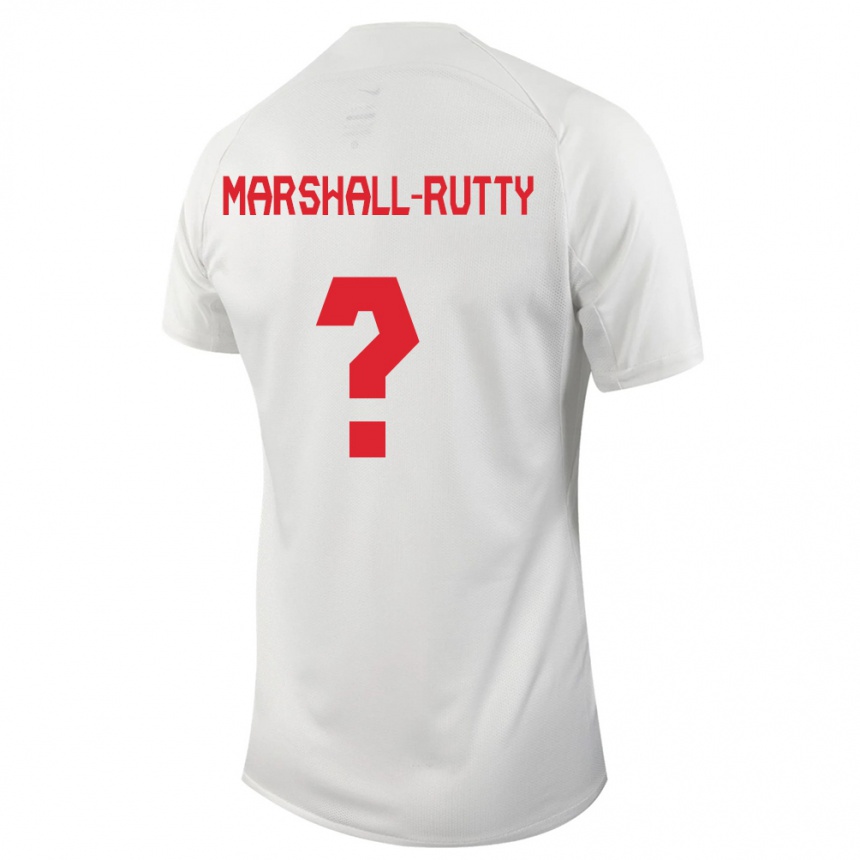キッズフットボールカナダジャーキール・マーシャル・ルティ#0白アウェイシャツ24-26ジャージーユニフォーム