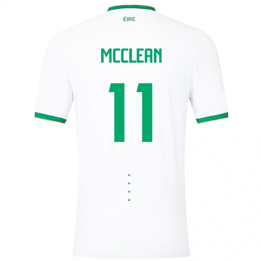 キッズフットボールアイルランド島ジェームズ・マクレーン#11白アウェイシャツ24-26ジャージーユニフォーム