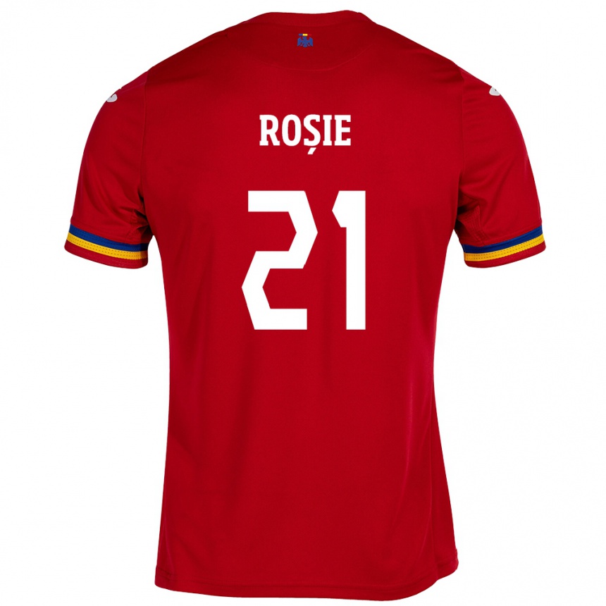 キッズフットボールルーマニアGenoveva Roșie#21赤アウェイシャツ24-26ジャージーユニフォーム