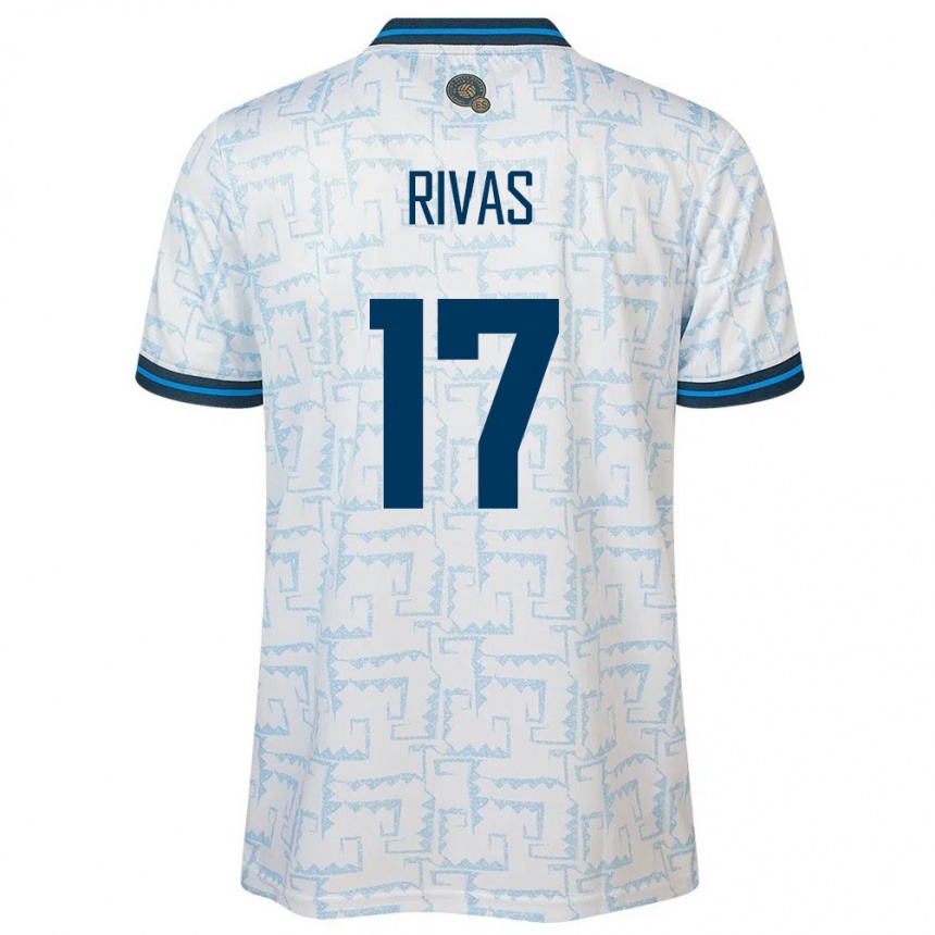 キッズフットボールエルサルバドルEduardo Rivas#17白アウェイシャツ24-26ジャージーユニフォーム