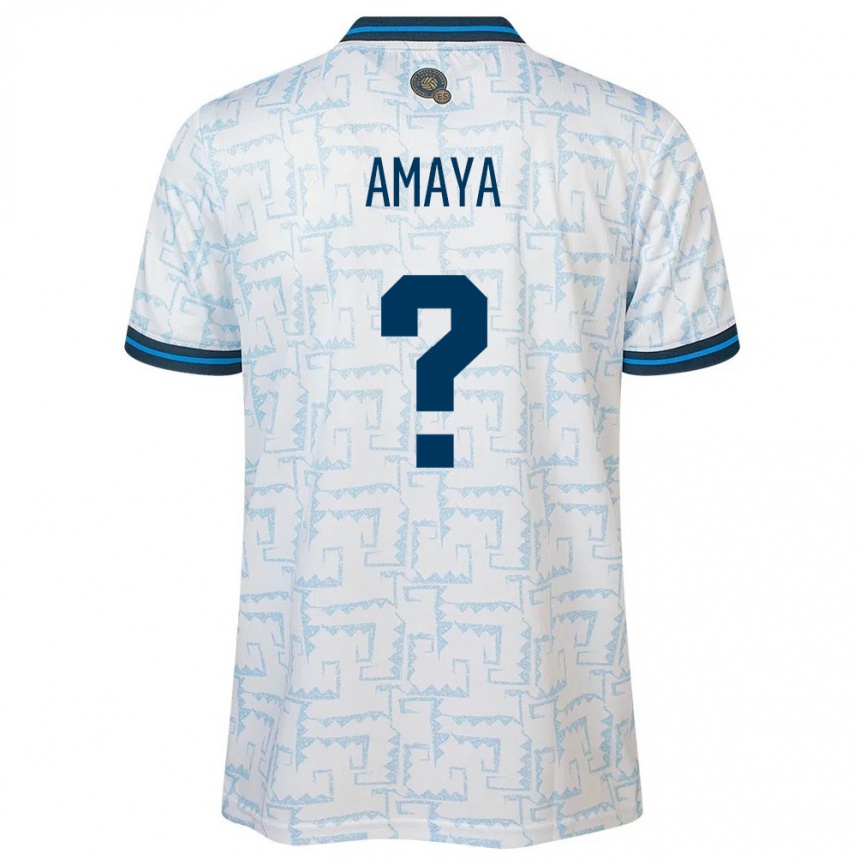 キッズフットボールエルサルバドルBryan Amaya#0白アウェイシャツ24-26ジャージーユニフォーム