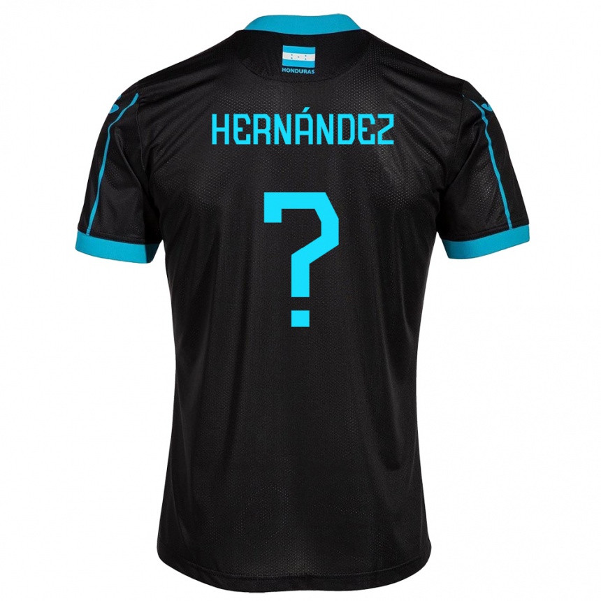 キッズフットボールホンジュラスRiccy Hernández#0黒アウェイシャツ24-26ジャージーユニフォーム
