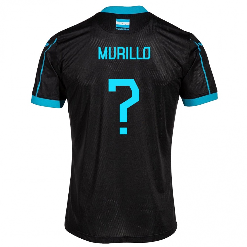 キッズフットボールホンジュラスMaria Murillo#0黒アウェイシャツ24-26ジャージーユニフォーム