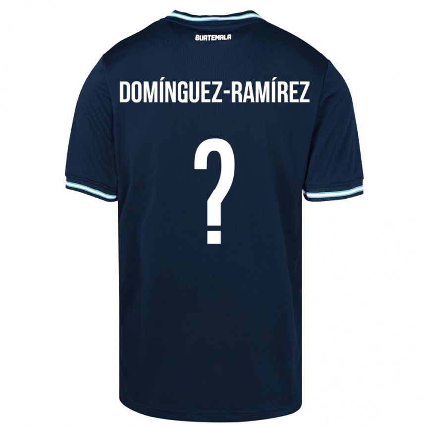 キッズフットボールグアテマラマルコ・ドミンゲス#0青アウェイシャツ24-26ジャージーユニフォーム