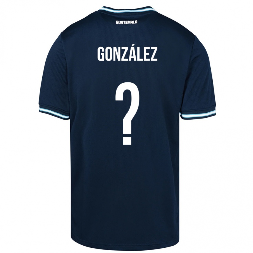 キッズフットボールグアテマラErick González#0青アウェイシャツ24-26ジャージーユニフォーム