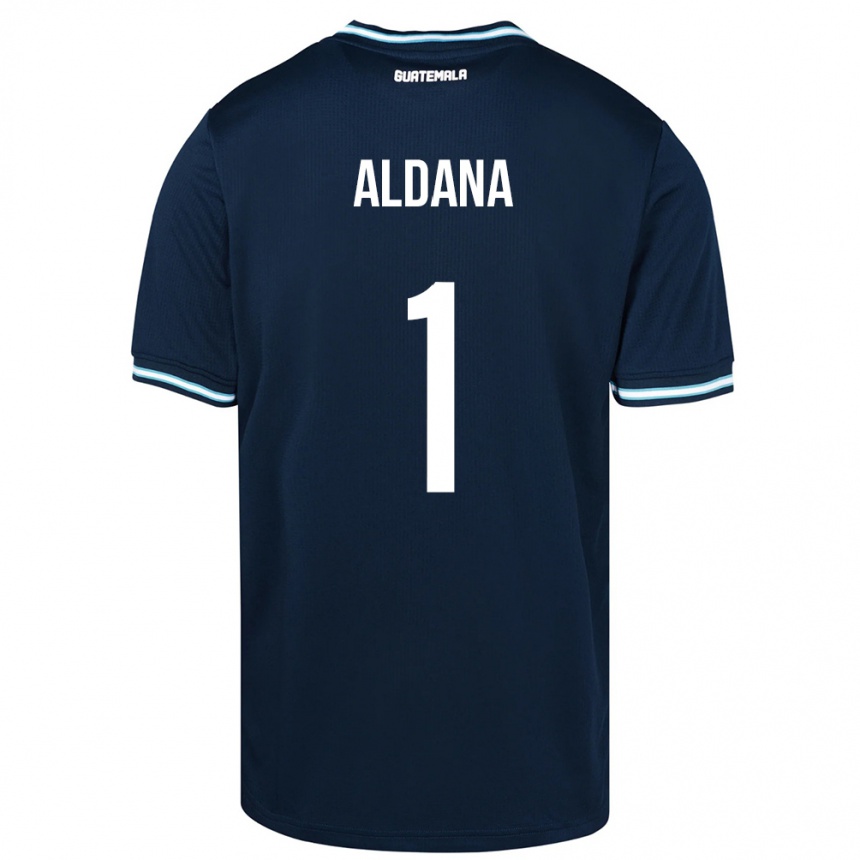 キッズフットボールグアテマラDavid Aldana#1青アウェイシャツ24-26ジャージーユニフォーム