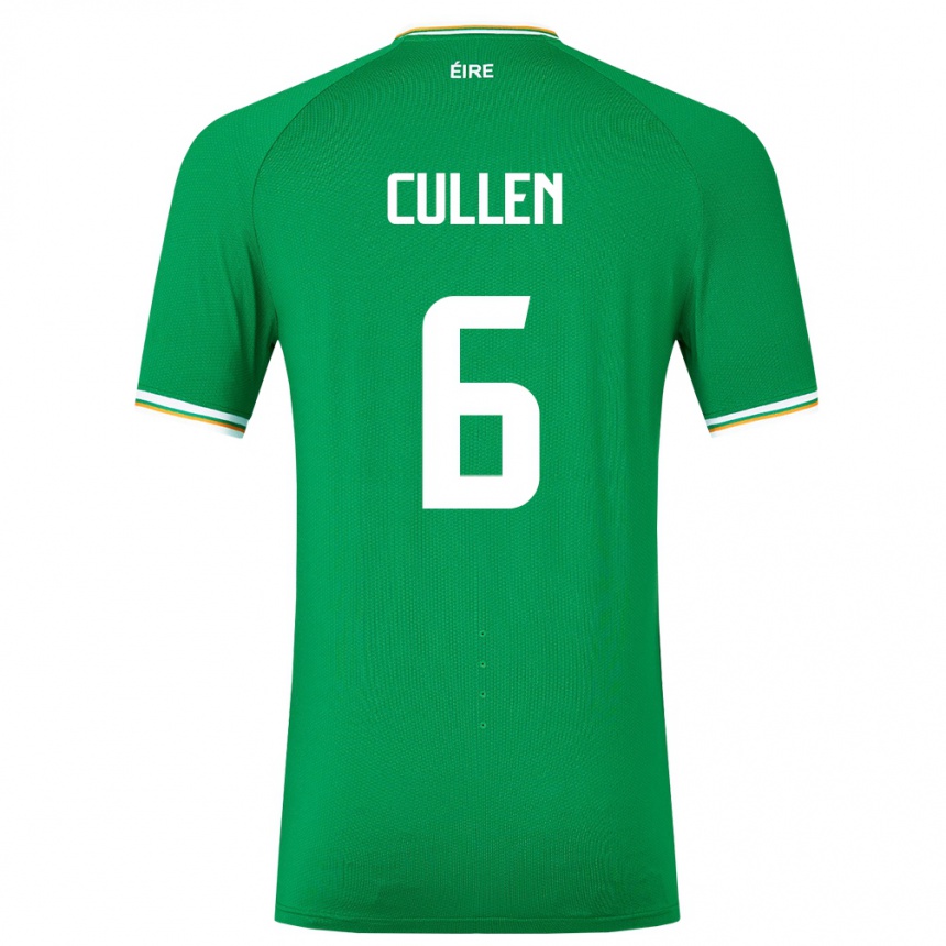 メンズフットボールアイルランド島ジョシュ#6緑ホームシャツ24-26ジャージーユニフォーム