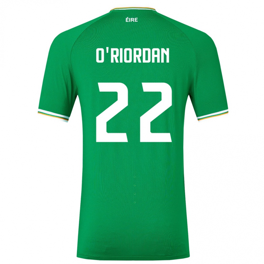 メンズフットボールアイルランド島コナー・オリオーダン#22緑ホームシャツ24-26ジャージーユニフォーム