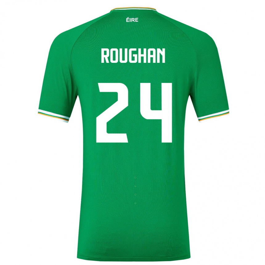 メンズフットボールアイルランド島シーン・ローハン#24緑ホームシャツ24-26ジャージーユニフォーム