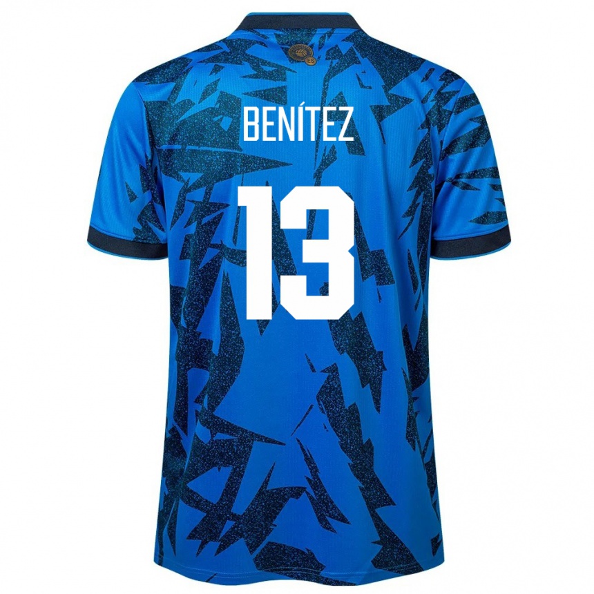 メンズフットボールエルサルバドルTereso Benítez#13青ホームシャツ24-26ジャージーユニフォーム