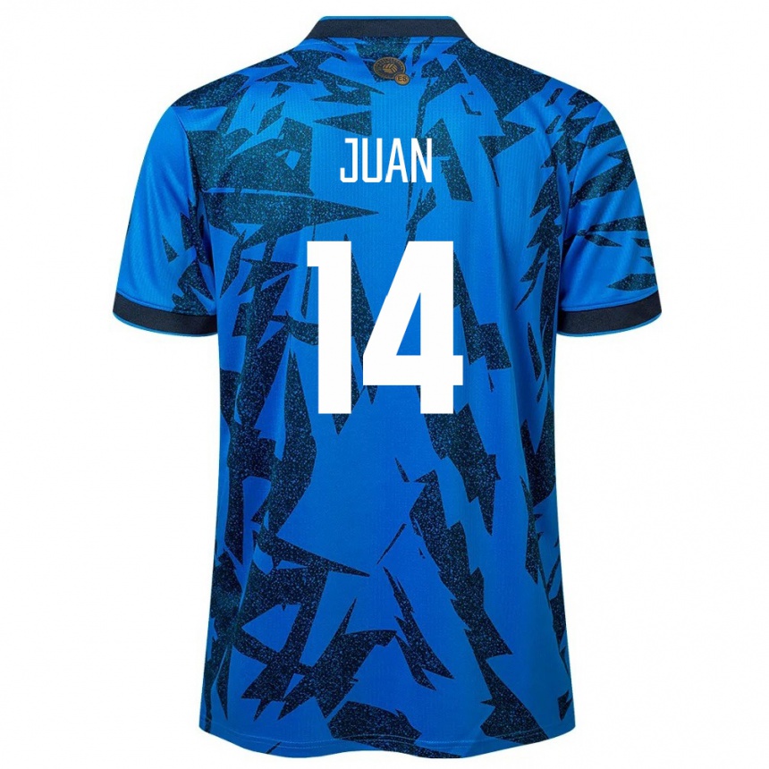 メンズフットボールエルサルバドルフアン・サンチェス#14青ホームシャツ24-26ジャージーユニフォーム