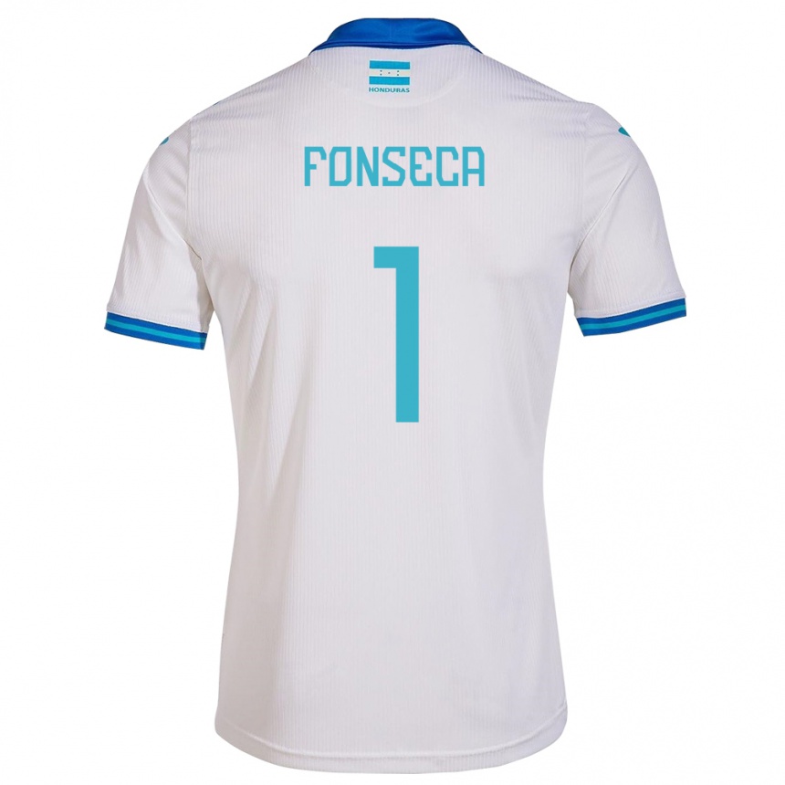 メンズフットボールホンジュラスハロルド・フォンセカ#1白ホームシャツ24-26ジャージーユニフォーム