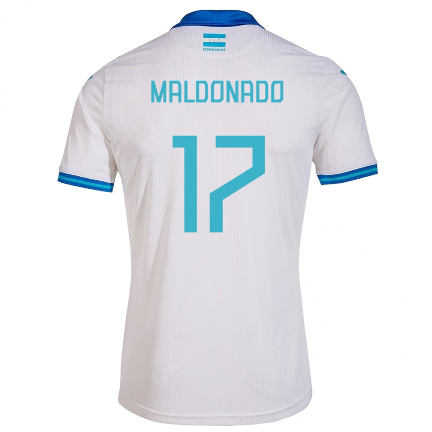 メンズフットボールホンジュラスAxel Maldonado#17白ホームシャツ24-26ジャージーユニフォーム