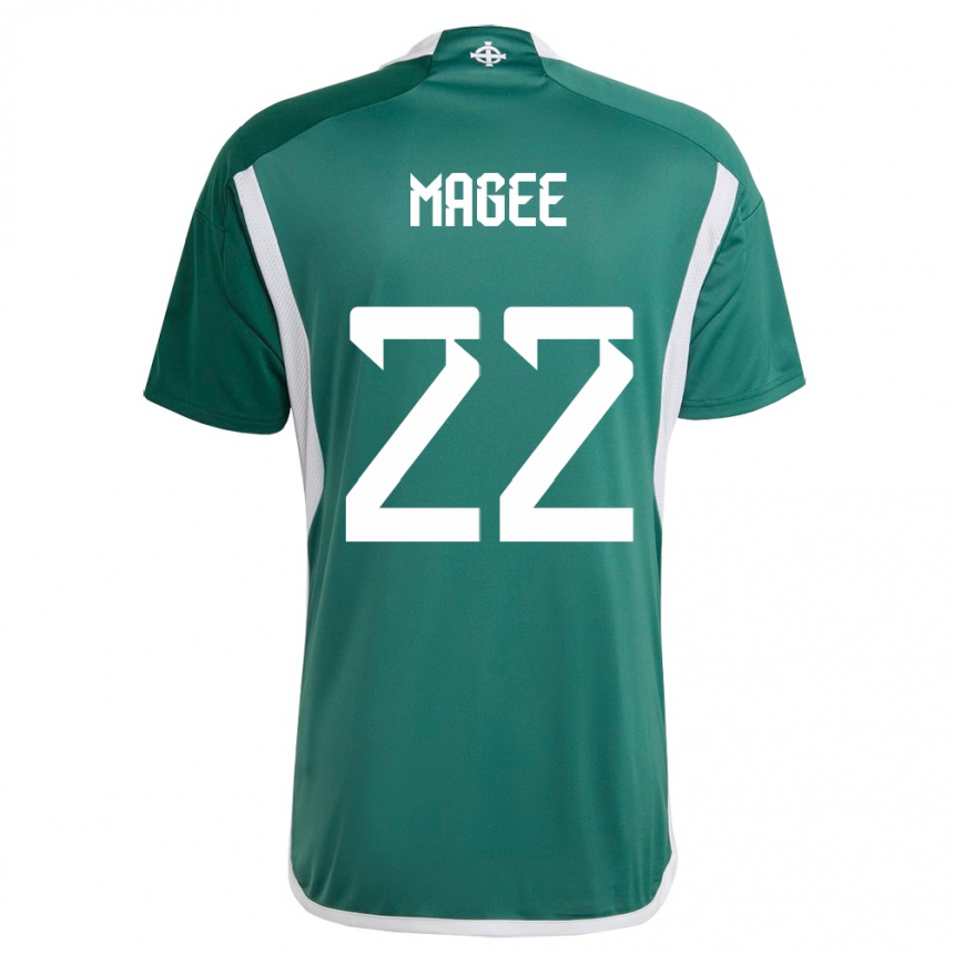メンズフットボール北アイルランドアビー・マギー#22緑ホームシャツ24-26ジャージーユニフォーム