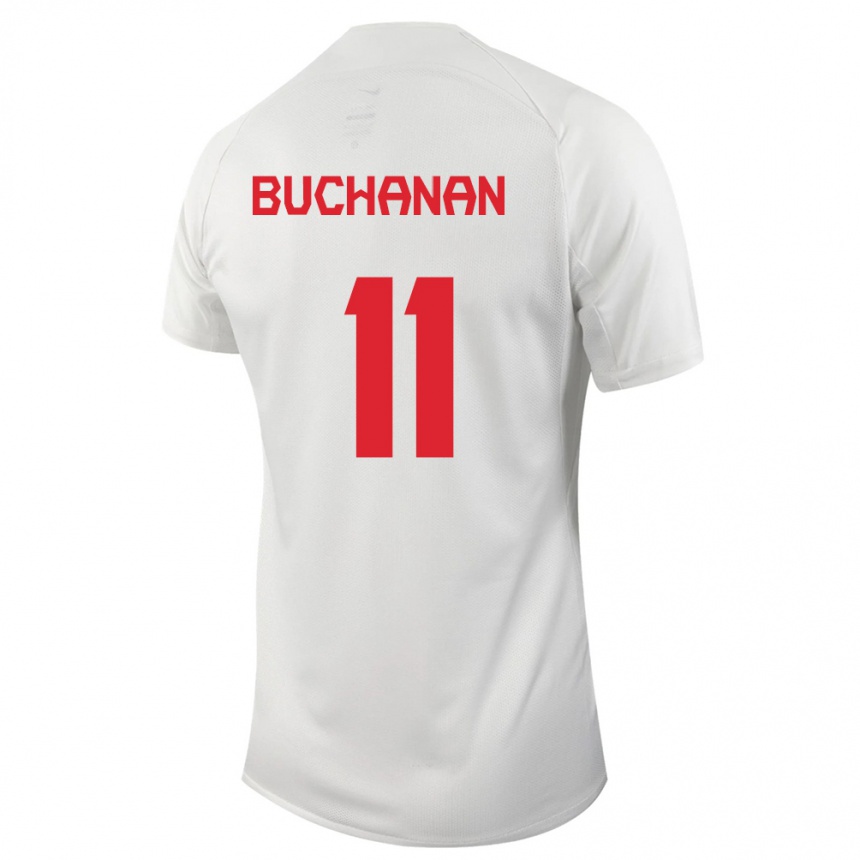 メンズフットボールカナダタジョン・ブキャナン#11白アウェイシャツ24-26ジャージーユニフォーム