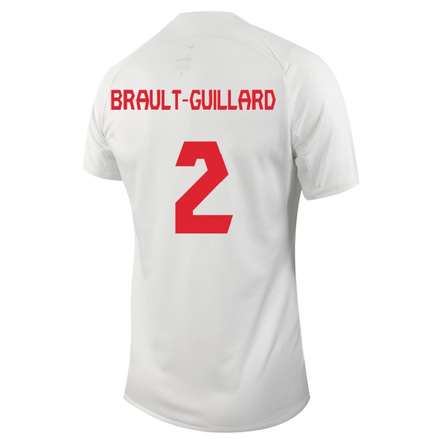 メンズフットボールカナダザカリー・ブロート・ギラード#2白アウェイシャツ24-26ジャージーユニフォーム
