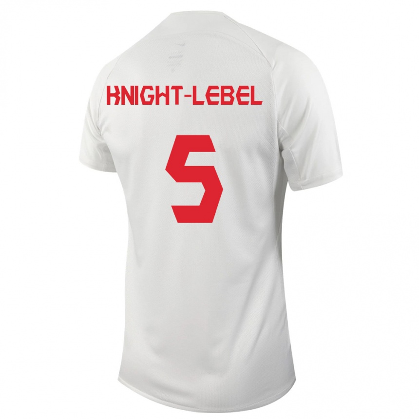 メンズフットボールカナダジェイミー・マチュー・ナイト・ルベル#5白アウェイシャツ24-26ジャージーユニフォーム