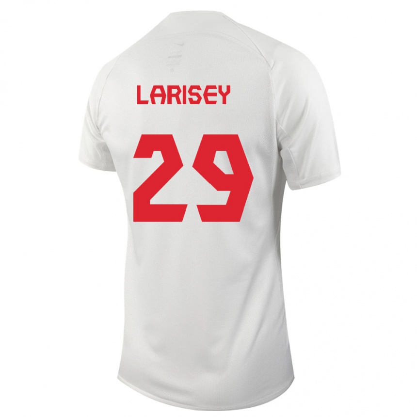 メンズフットボールカナダクラリッサ・ラリシー#29白アウェイシャツ24-26ジャージーユニフォーム